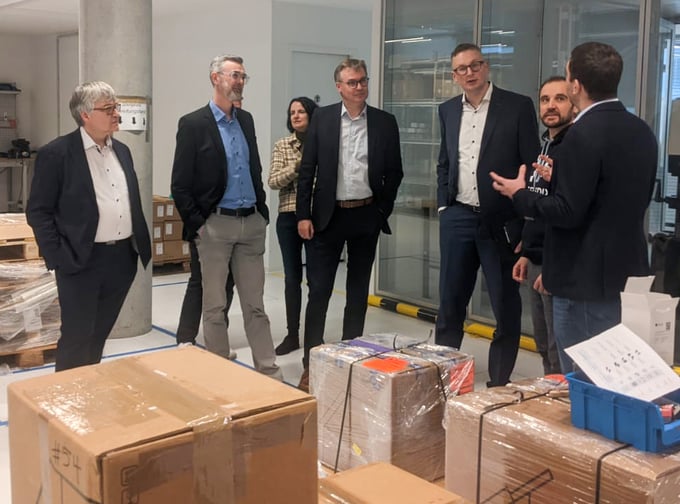 4-1Our CEO, Petros Apostolopoulos, CTO, Stefan Bammesberger, and Co-Founder and Director of Sales - EMEA, Harry Böltz, gave our guests a tour of our production floor, showing these leaders in their respective sectors the ways in which we are proudly a sustainable business in the Stuttgart region and empower sustainable labs around the world.&nbsp;&nbsp;